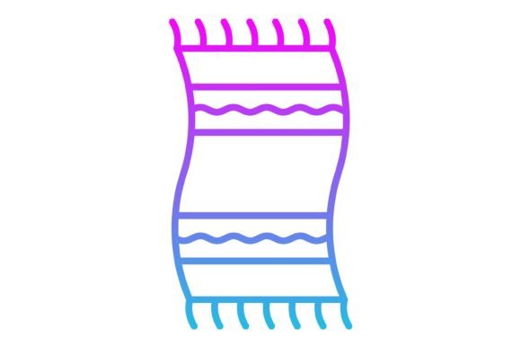 Beach Towel Line Gradient Icon: A Versatile Visual for Every Project
