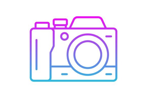 Elevate Your Designs with Photo Camera Line Gradient Icons
