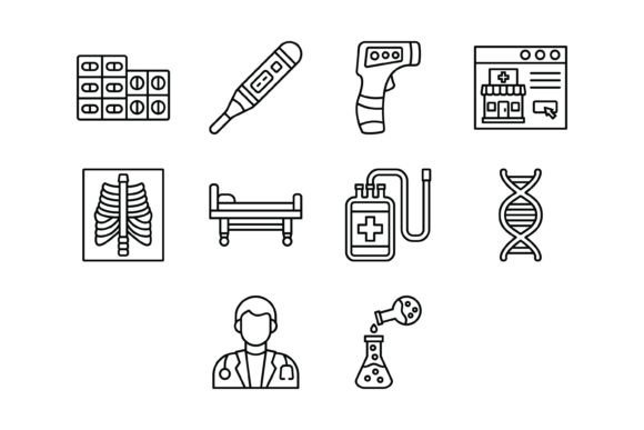 Elevating Your Medical Visuals: A Strategic Guide to the 10 Medical Outline Icons Bundle