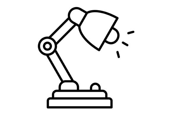 Essential Lamp Outline Icon for Modern Digital Design