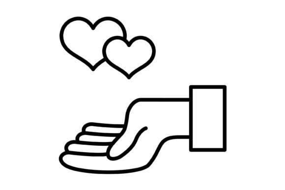 Give Love Outline Icon: A Versatile Set for Digital & Print Projects