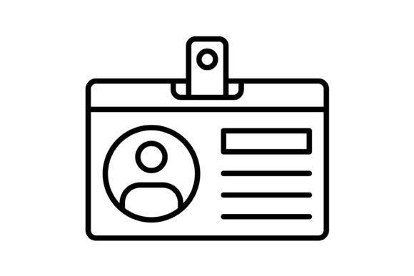 Id Card Outline Icon: Essential Vector Formats for Design