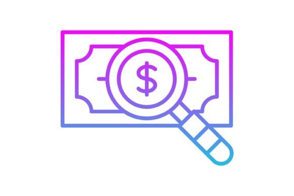 Mastering the Loupe Money Line Gradient Icon for Professional Visuals