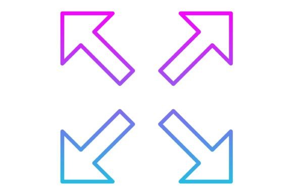 Maximize Line Gradient Icon: Elevate Your Design with Versatile Vector Graphics