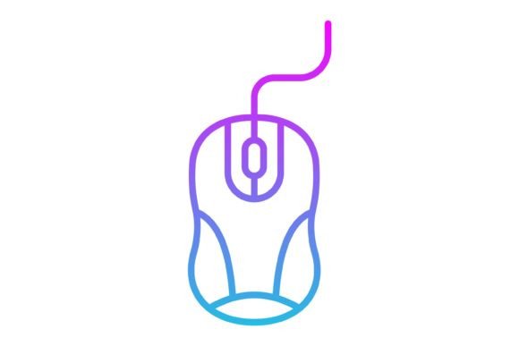 Mouse Line Gradient Icon Set: Versatile Vector Graphics for Creators