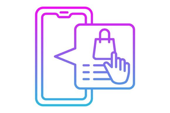 Online Order Line Gradient Icon Set: Versatile Visuals for Digital Projects