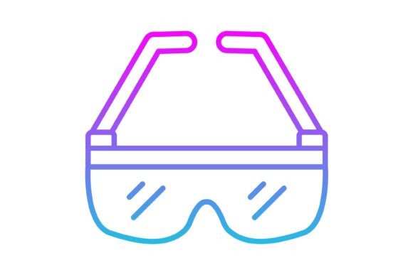 Safety Glasses Line Gradient Icon: A Practical Evaluation for Design Projects