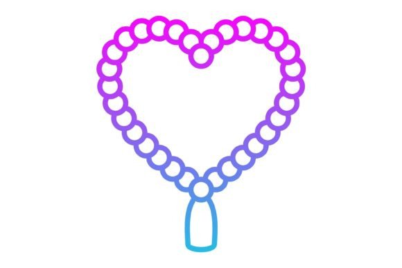 Tasbih Line Gradient Icon: Versatile Design Assets