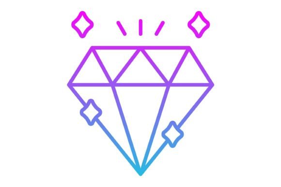 Unlocking Creative Potential with Diamond Line Gradient Icons